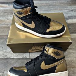 Jordan 1 hight OG retro black and gold size 10.5