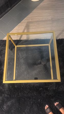Gold glass coffee table