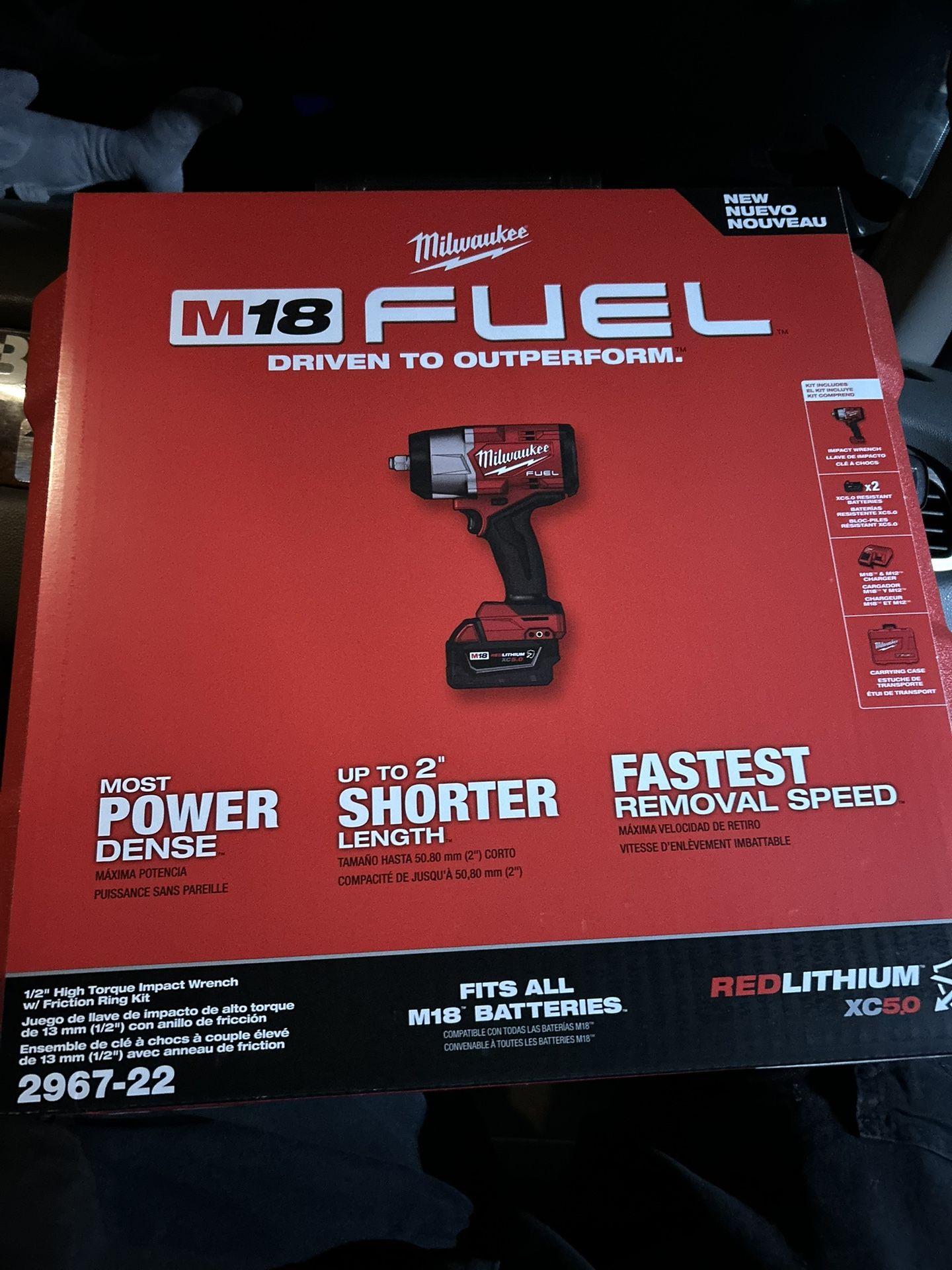 1/2" High Torque Impact Wrench w/ Friction Ring Kit