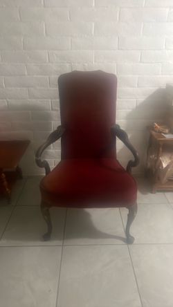 Red antique chair