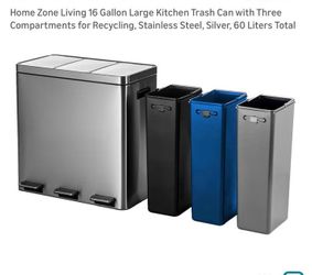 3. Bins trash can stainless steel