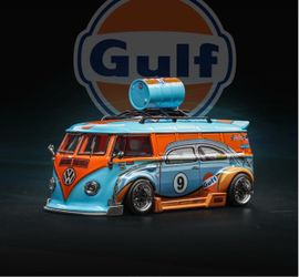 VW Bus Gulf Livery Custom Diecast Model Car