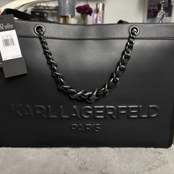 Karl Lagerfeld Paris Savoie Large Leather Tote Bag