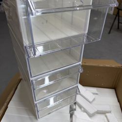 4 Sets Plastic Stackable Drawer Organizer 