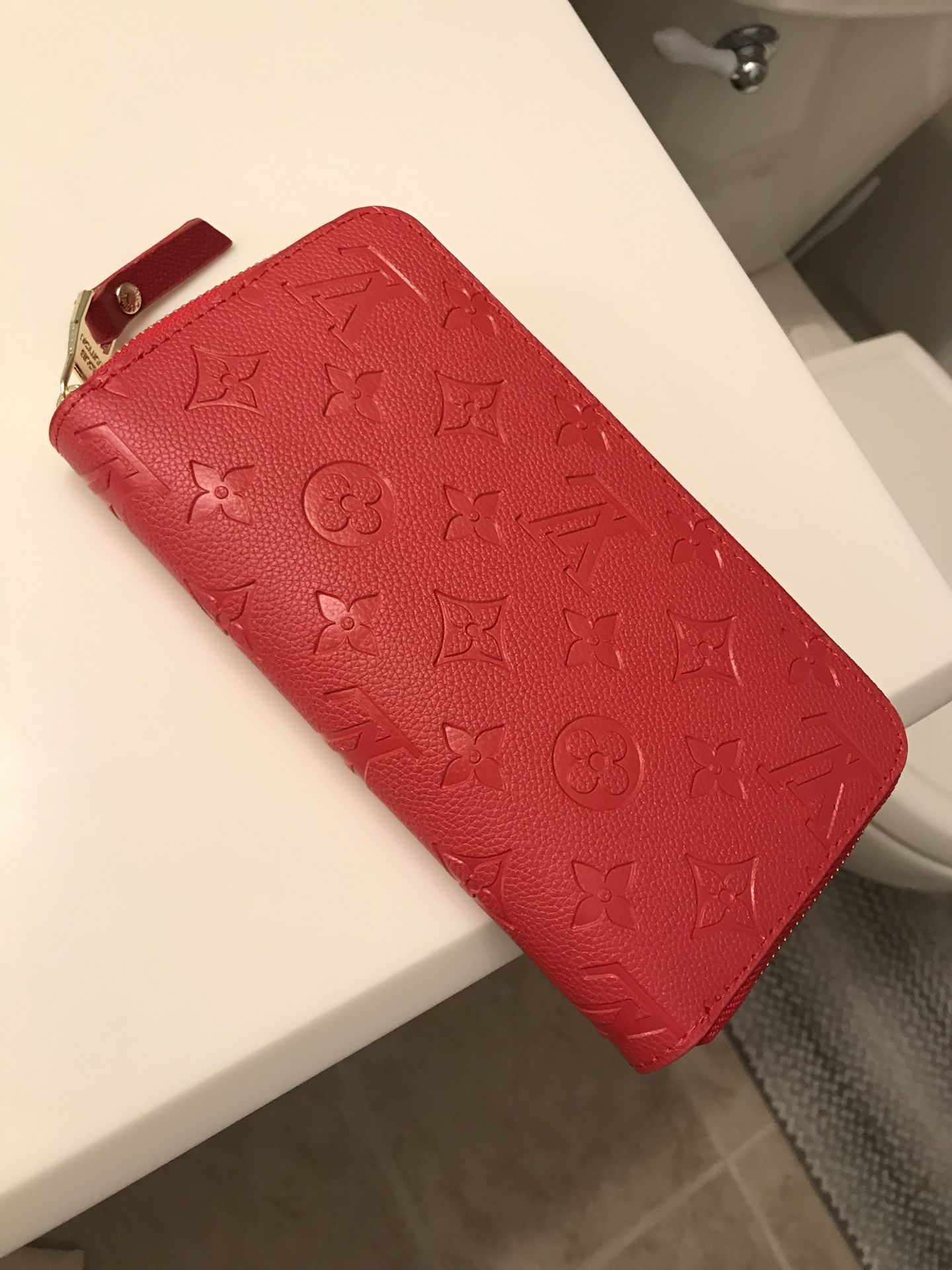 Louis Vuitton Wallet Red LV Pouch With Box