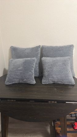 Grey cushions/pillows for bed or couch