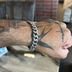 925 Silver Bracelet CZ Diamonds Size 8