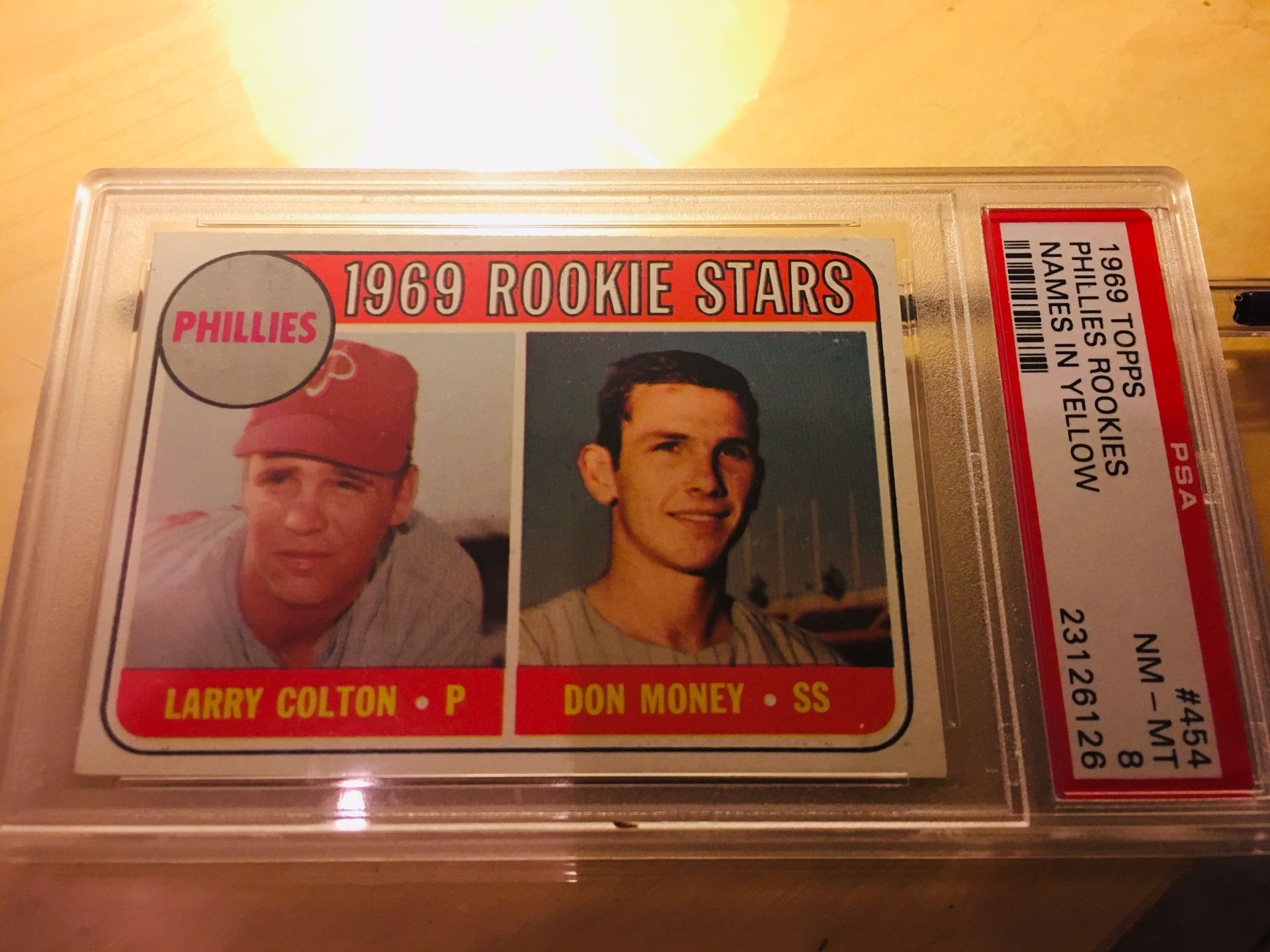 💥💥💥💥💥💥💥💥1969 Topps Phillies Rookies (names in yellow) PSA grade 8 Near Mint to mint. 😵😵