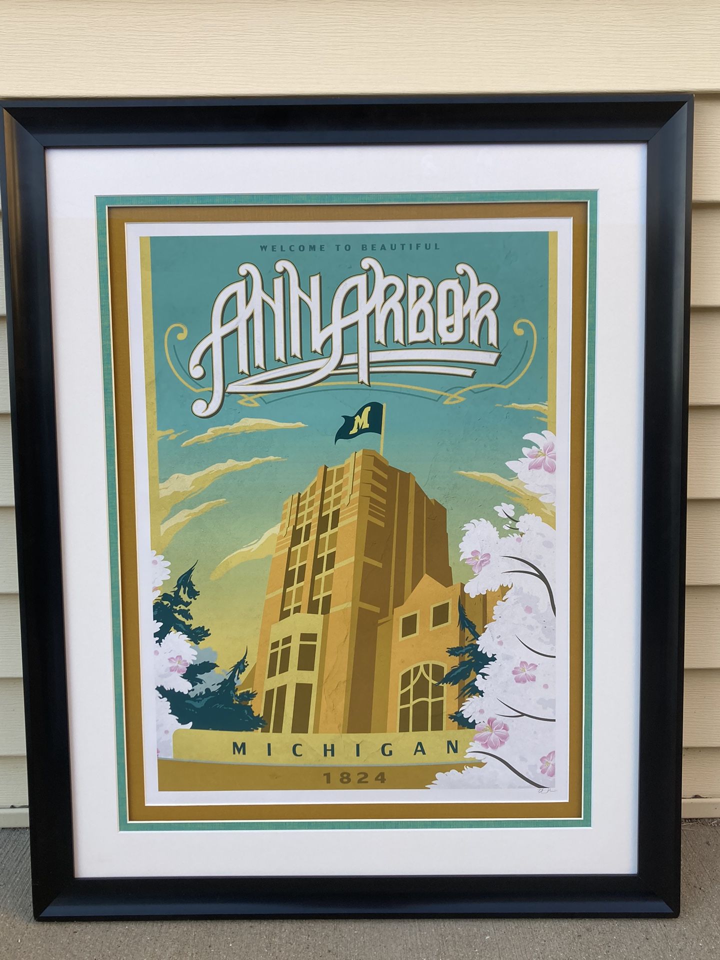 Ann Arbor/University Of Michigan Framed Poster
