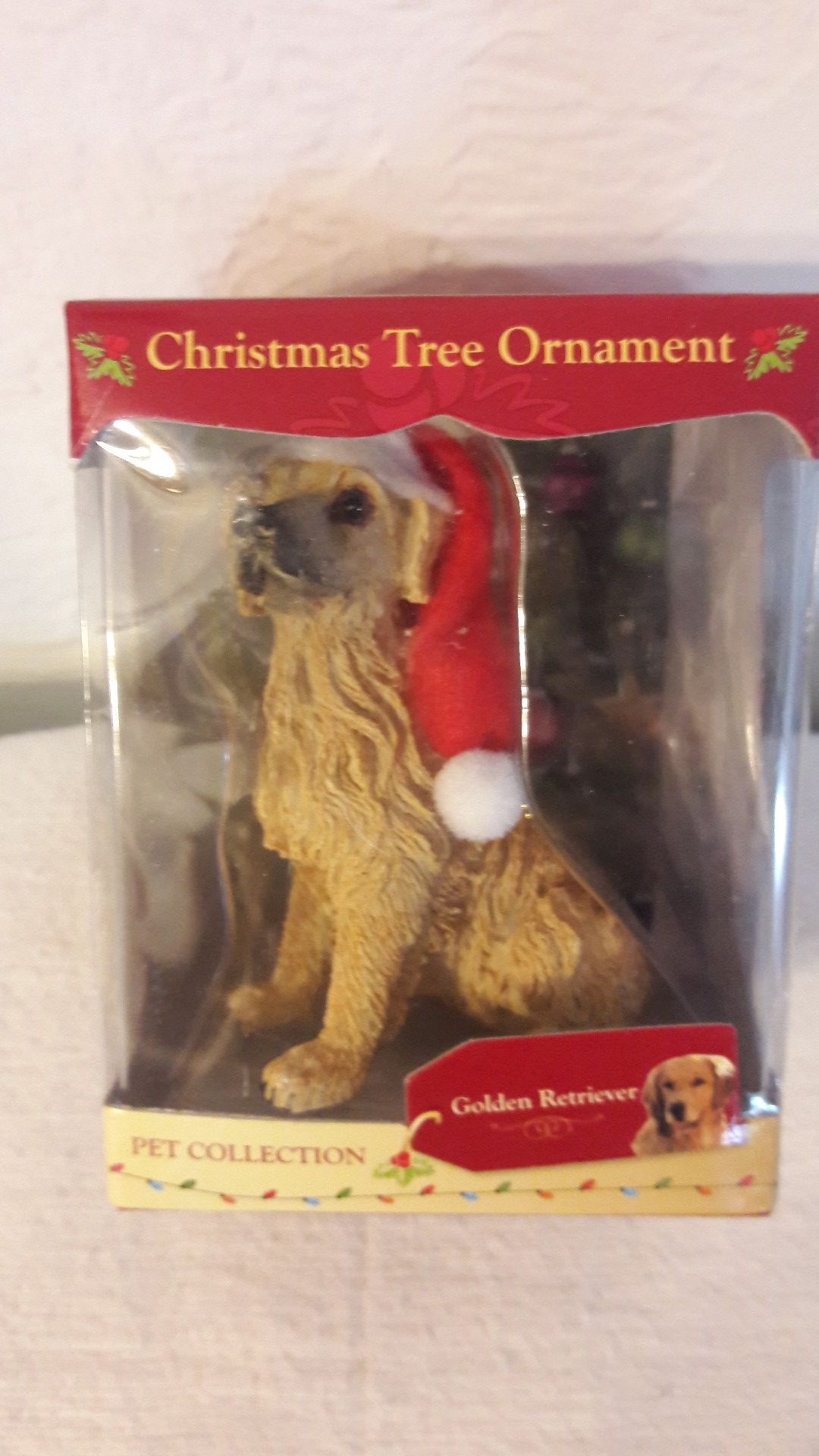 ACA Golden Retriever Christmas Ornament FAST SHIP