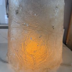 Handmade salt artisanal lantern cover one of a kind