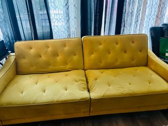 Yellow Sleeper  Sofa moving sale clearance
