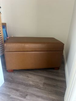 Brown storage bench