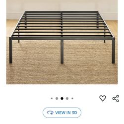 Black Metal Queen Bed Frame 