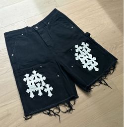 Chrome Hearts White Flooded Patch Jorts