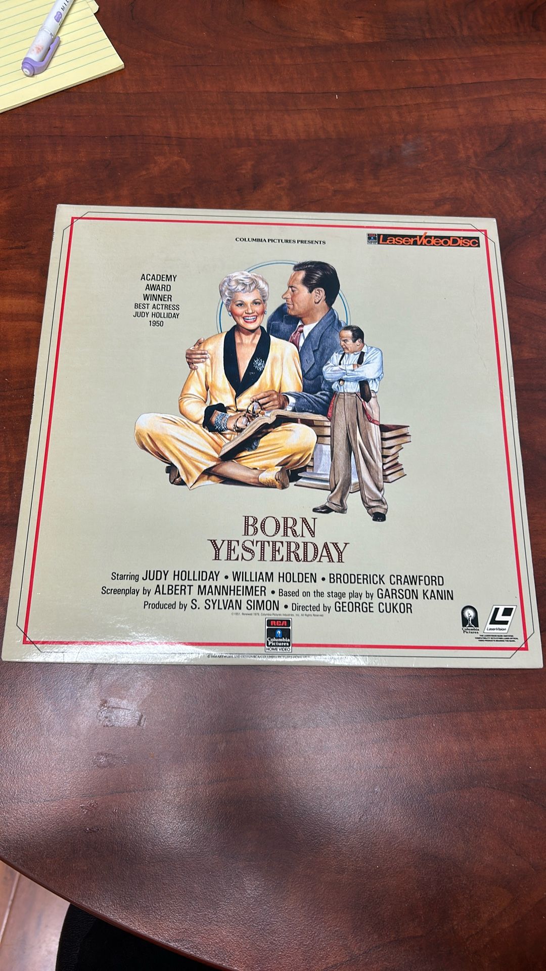 Born Yesterday LASER DISK