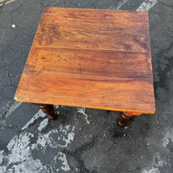 Solid Wood Side Table / Rustic Accent Table