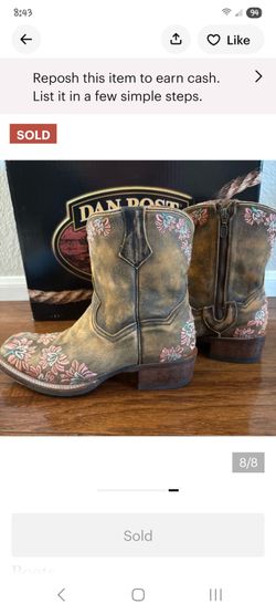 Dan Post Ladies Leather cowboy boots