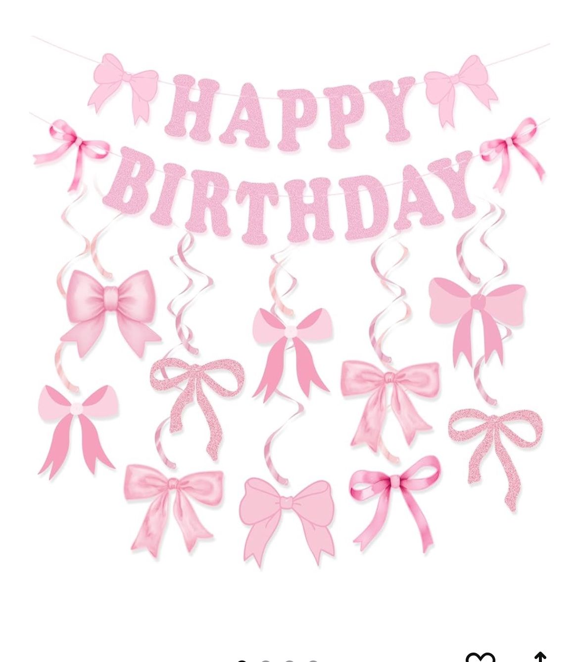 Birthday Theme Decorating Pink Bows