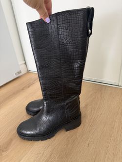Paige Bella Croc high boot Embossed Boot black（（It was too tight; I only wore it once，Size：7.5