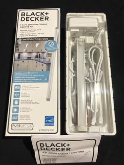 Black + Decker LED Motion Sensor Under Cabinet Light Warm White 9in. Plug-in Under Cabinet Light Bar