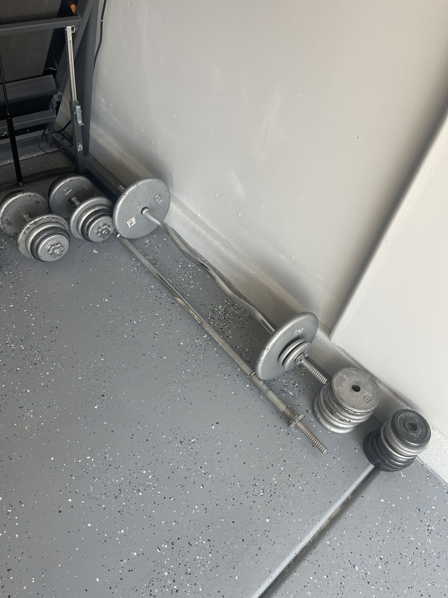 Weights Dumbbells Curl Bar Straight Bar