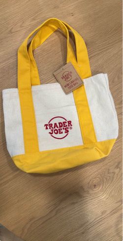 Trader Joe's Yellow Mini Canvas Tote Bag