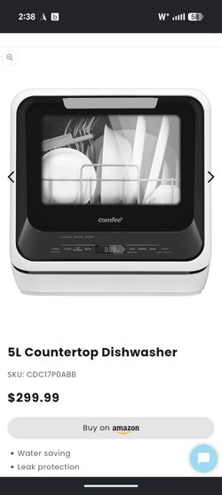 Comfee CDC17P0ABB 5L Countertop Dishwasher New in Box