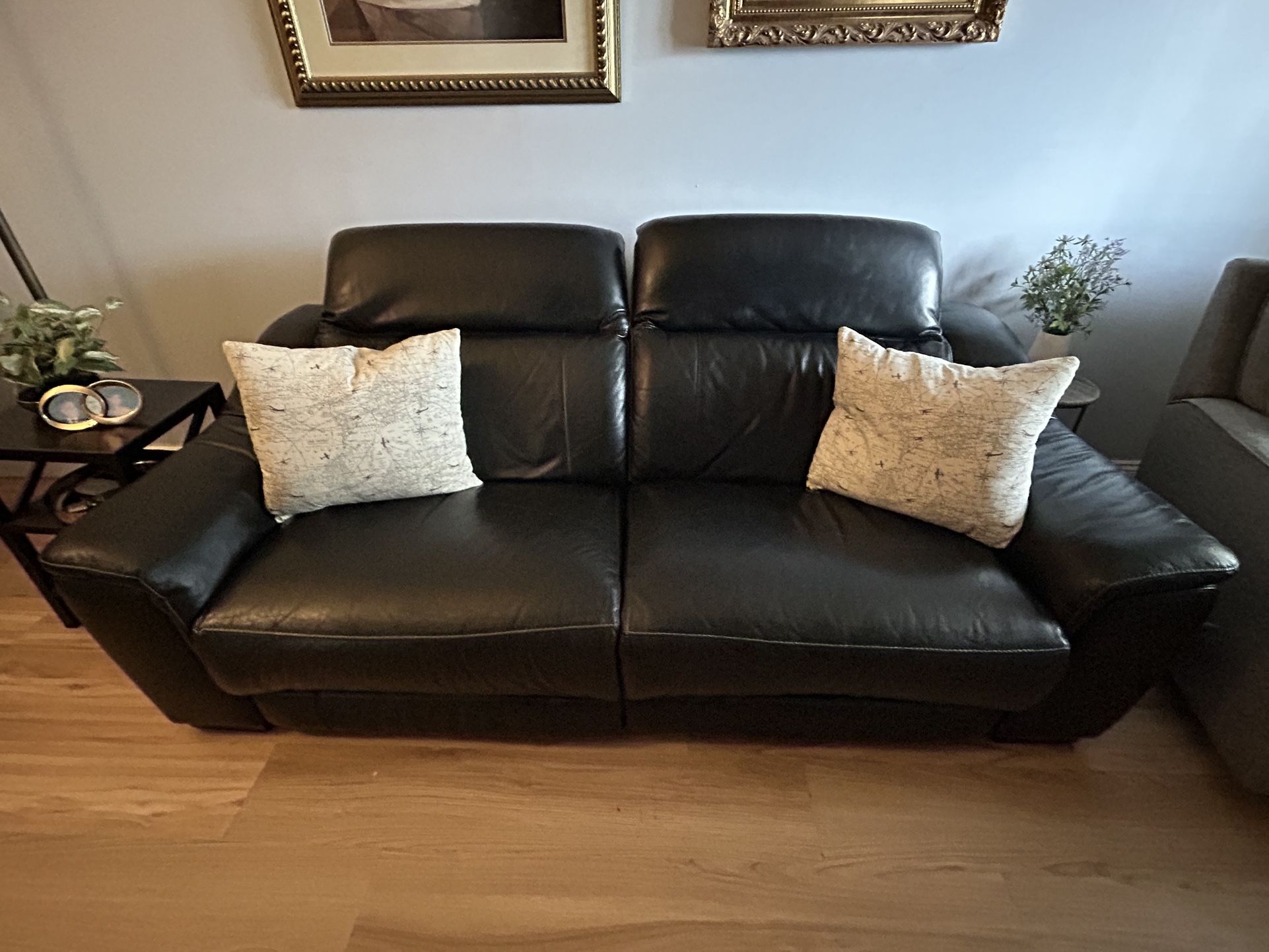 Leather Reclining Sofa
