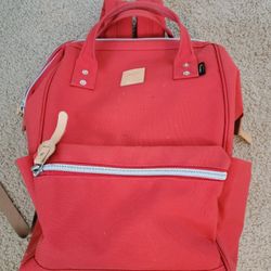 HIMAWARI LARGE RED BACKPACK BAG NEW