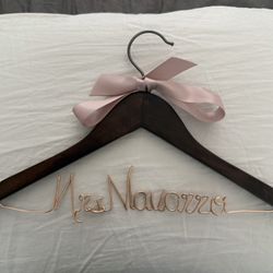 Bridal Wedding Dress Hangar- “Mrs. Navarro”