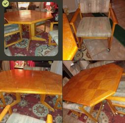 Dining Table with Leaf and Chairs
