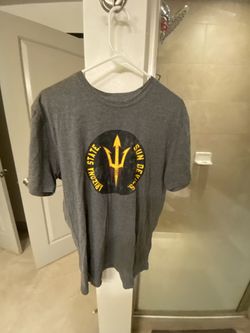 Arizona State University Sun Devils Men's Gray Graphic T Shirt Size Large