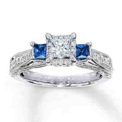 Diamond Saffire Engagement Ring