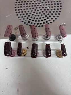 Press-On Nails Polka Dot Design Set