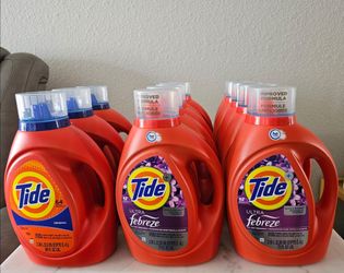 New TIDE Liquid Laundry Detergent Febreze Large Size 13 LEFT
