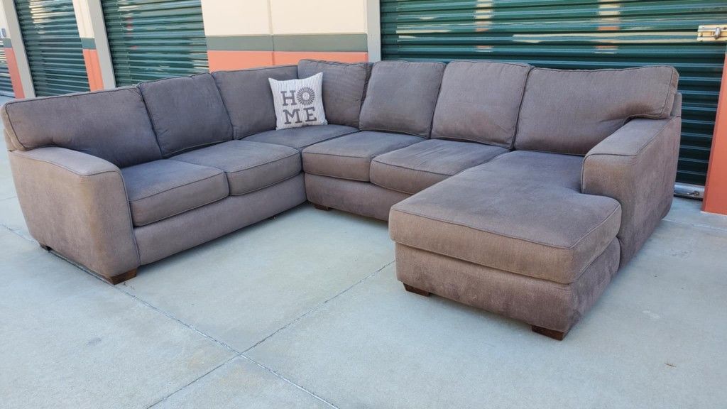 Three Piece Grey Sectional Couch