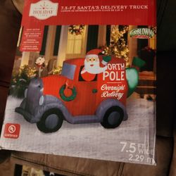 Santa Delivery Truck Inflatable 