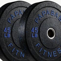 Pair of 45 Lb. Hi-Temp Bumper plates NEW IN BOX 