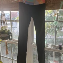 Vintage Lululemon Reversible Leggings | Colorblock Waistband | Size 4