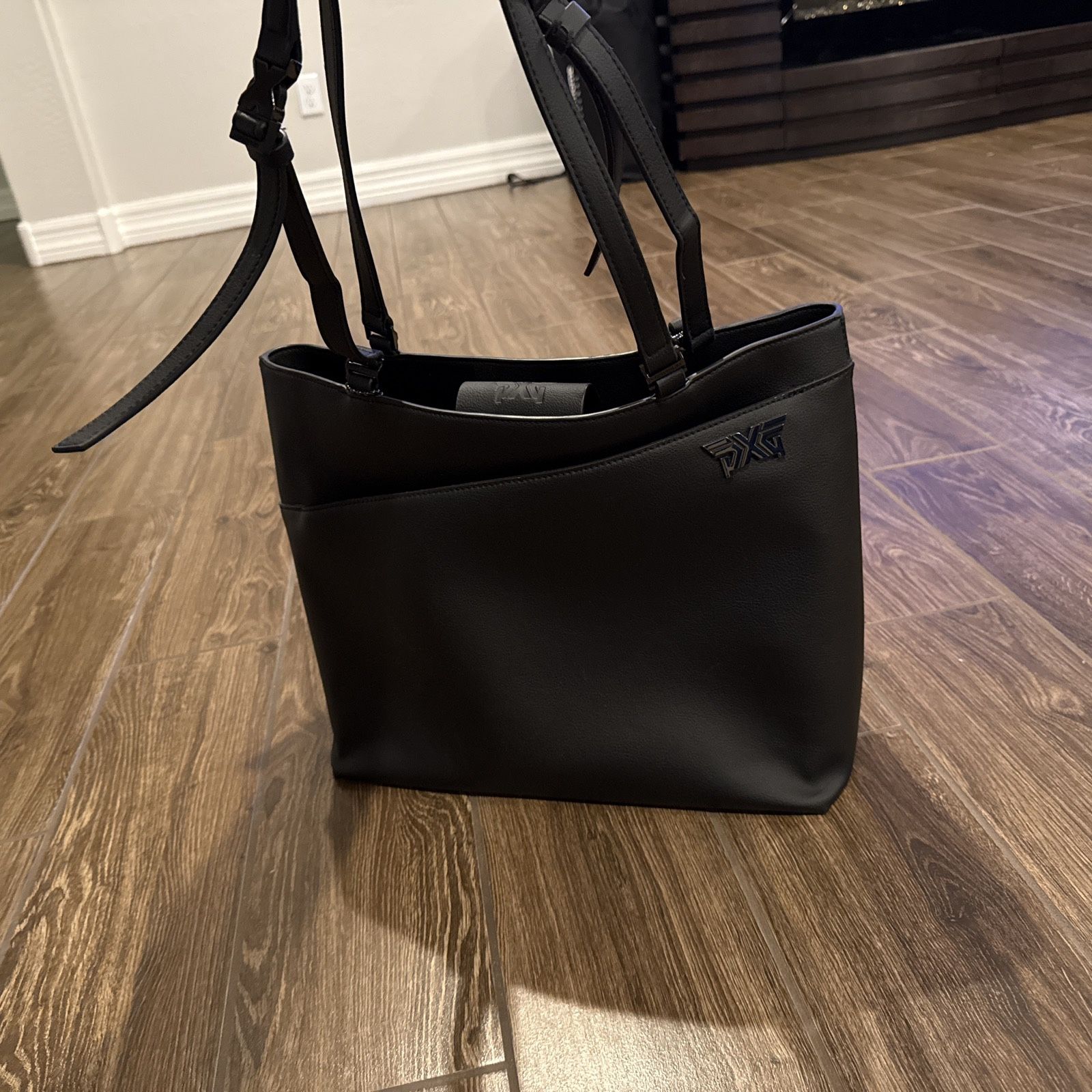 PXG Women's Black Cactus Leather Shoulder Tote Bag