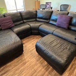 Black Leather Couch Natuzzi 