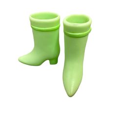 Vtg Barbie Doll Size BOOTS - Green