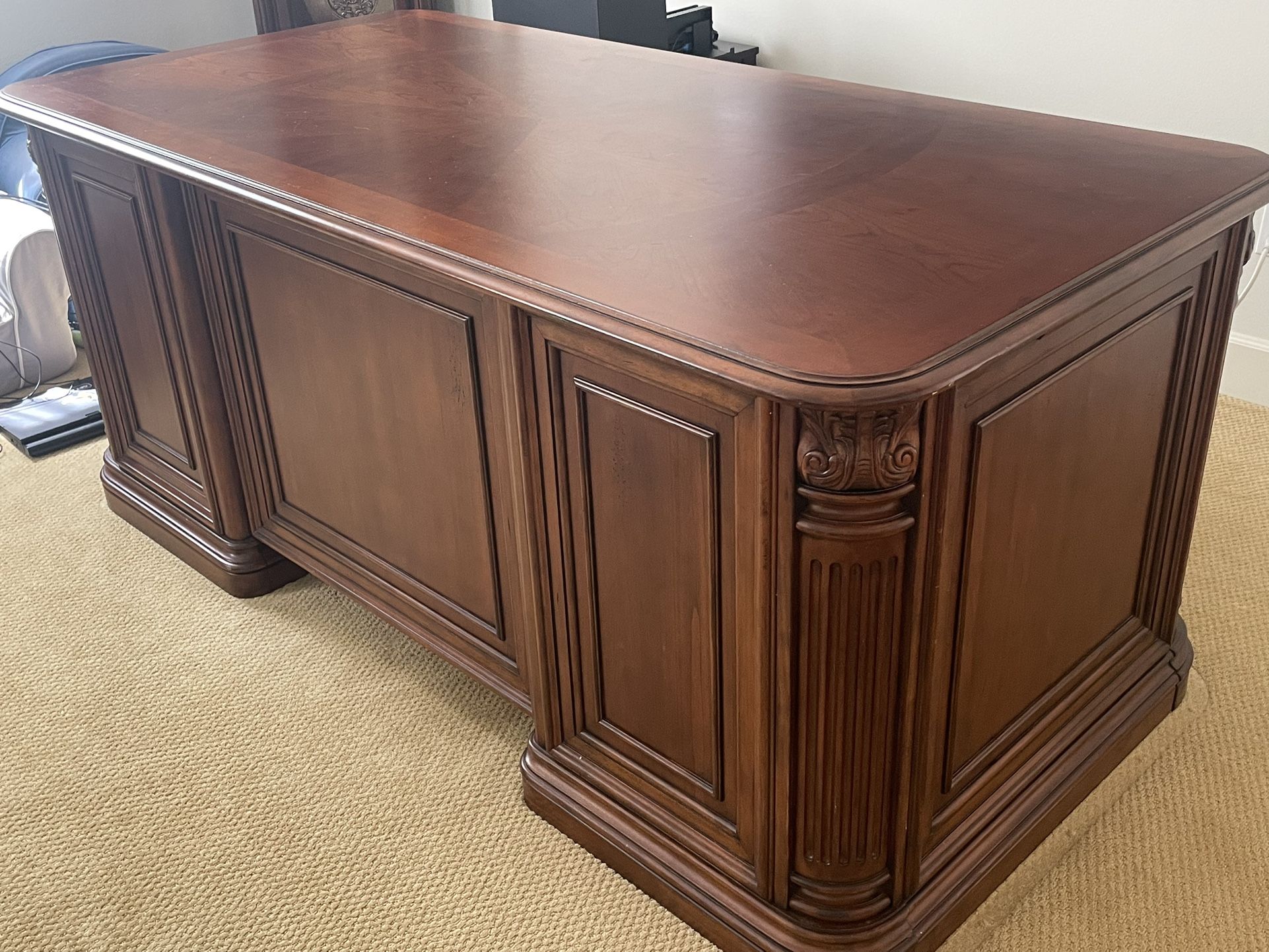 Office Desk With Matching Side Cabinet