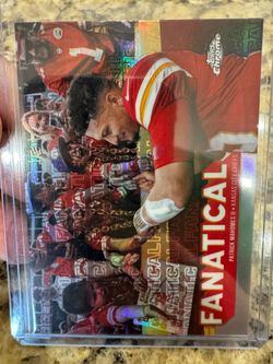 Topps chrome Patrick Mahomes fanatical case hit