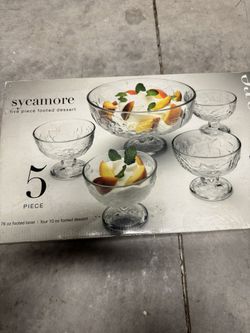 5 Piece Glass Dessert Pieces