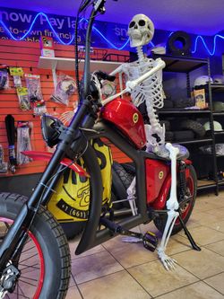 Red and Black Electric Cruiser Ebike