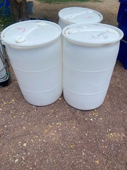 Plastic barrels /caps  /$45 each  55 gal