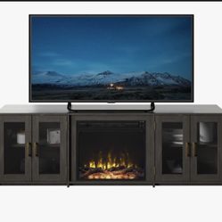Kropf TV Stand with Fireplace Included