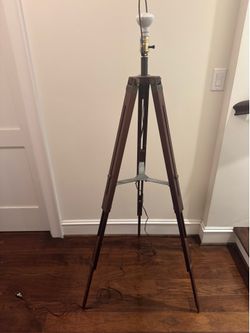 Pottery Barn Wood Tripod Floor Lamp